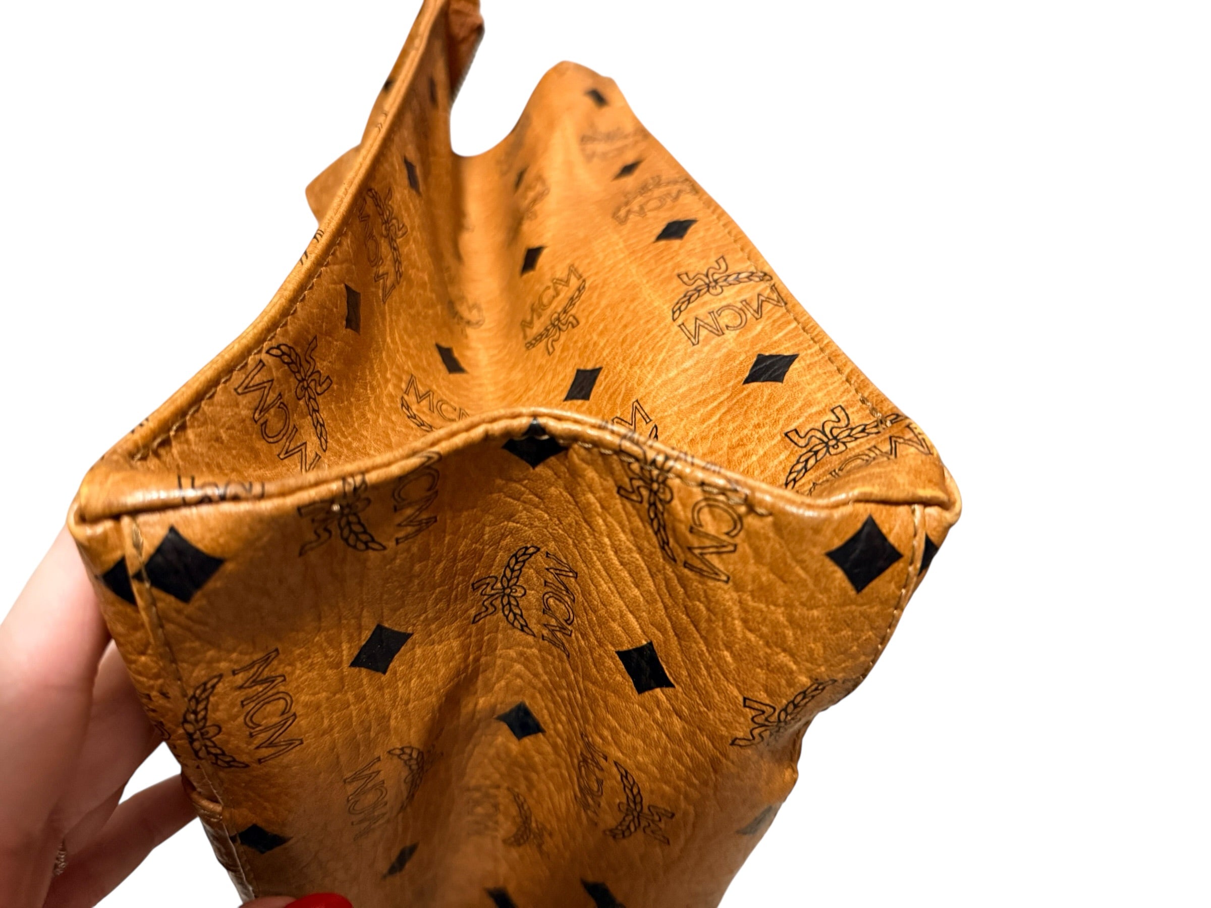 MCM Vintage Visetos Leather Tote