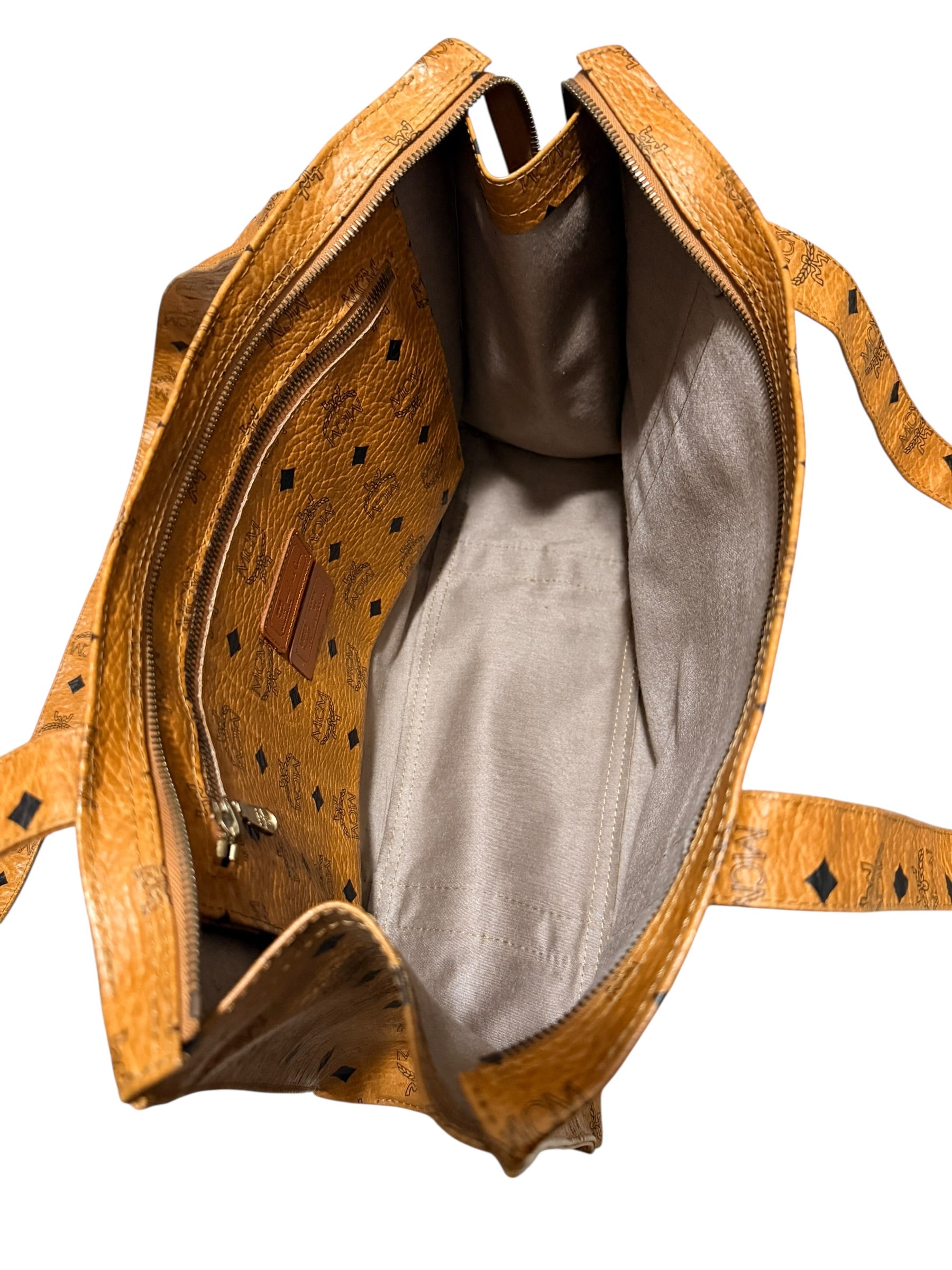 MCM Vintage Visetos Leather Tote