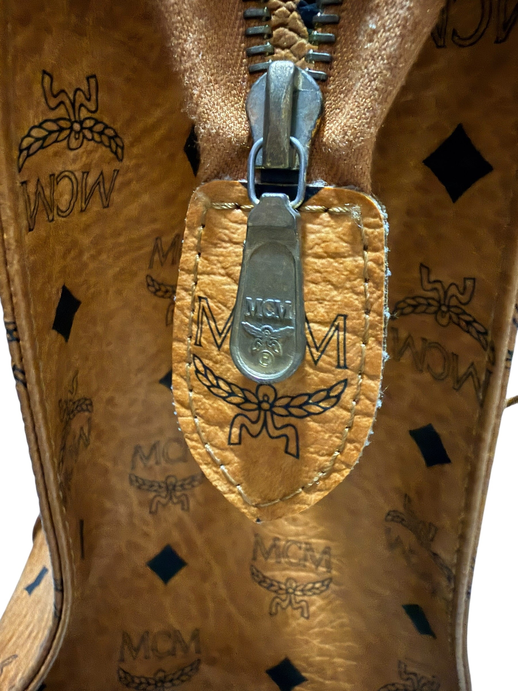 MCM Vintage Visetos Leather Tote