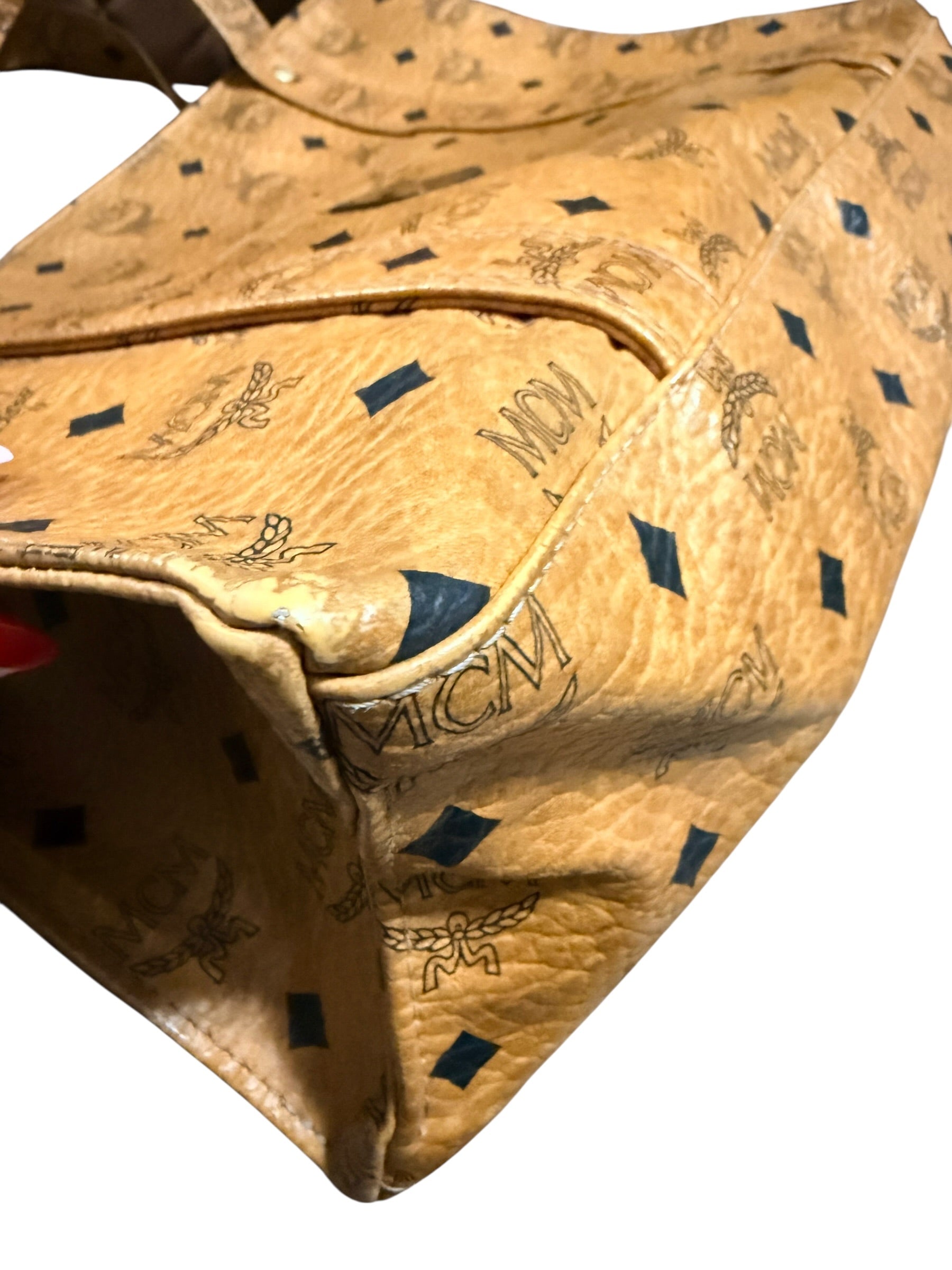 MCM Vintage Visetos Leather Tote