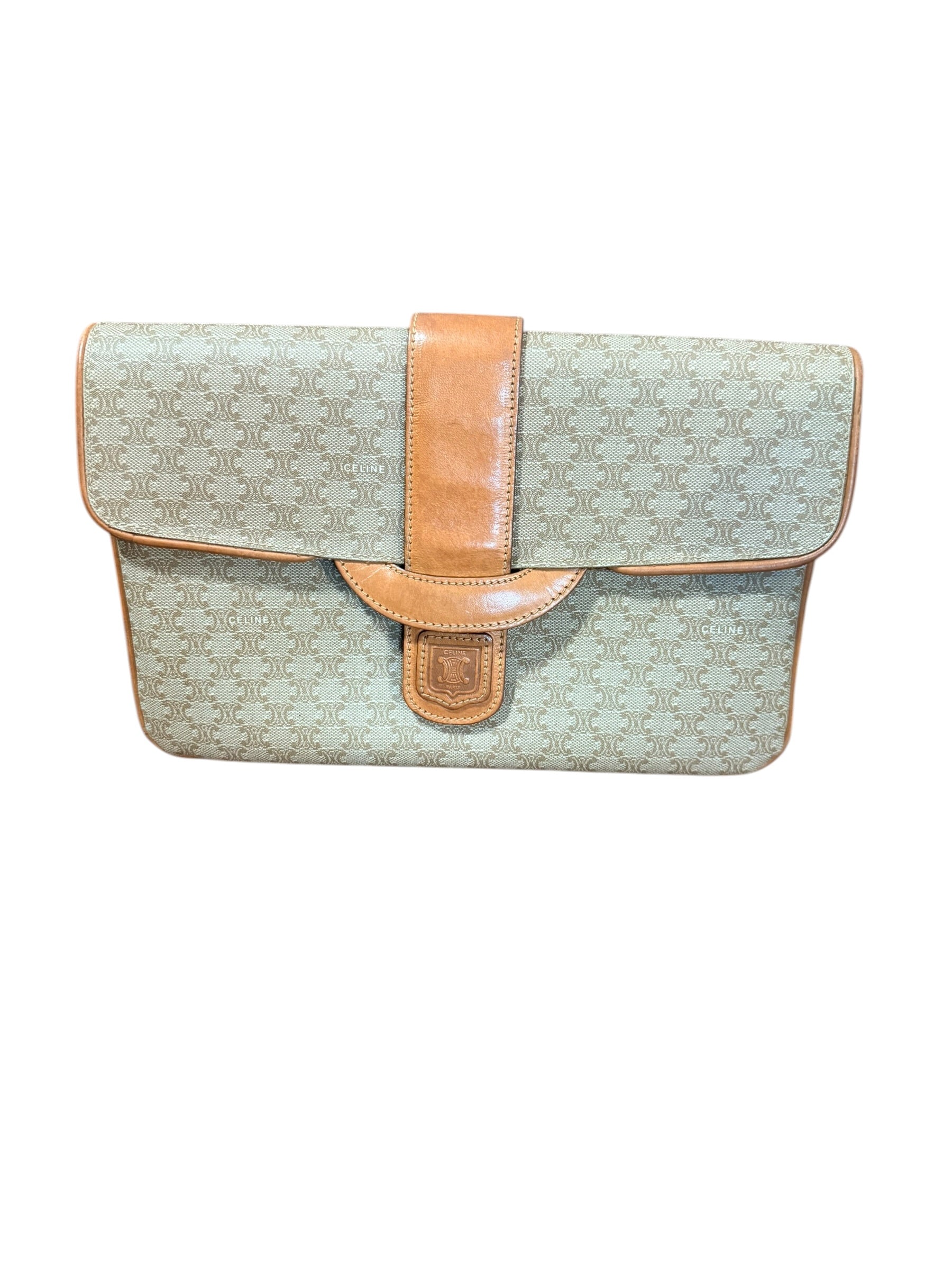 Celine Macadam Canvas Clutch