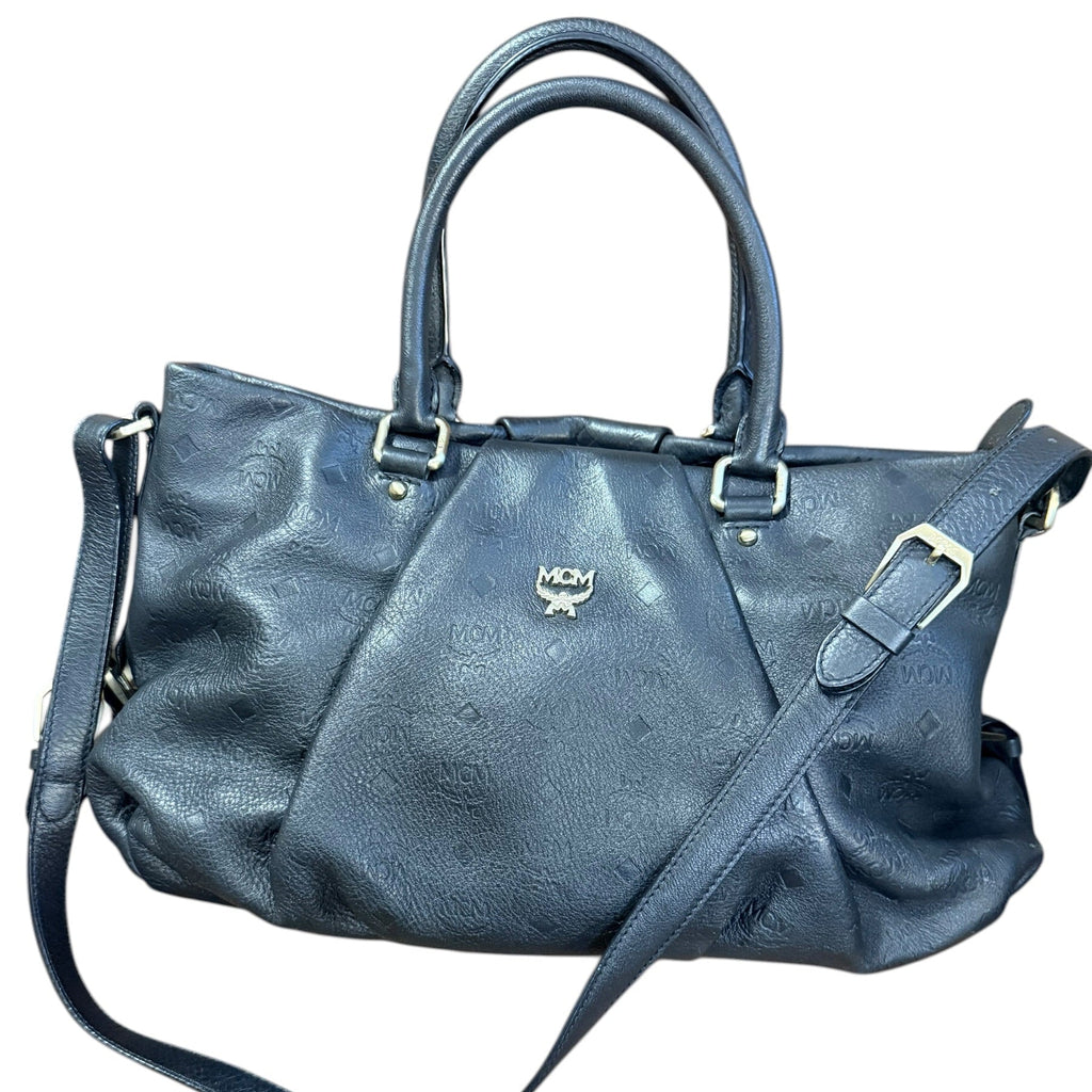 MCM Black Leather Two-Way Bag