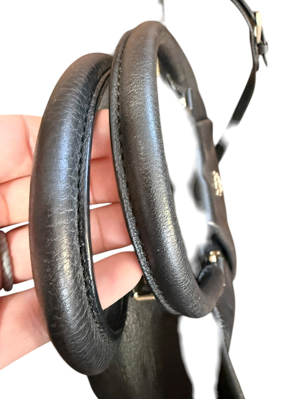 MCM Black Leather Two-Way Bag