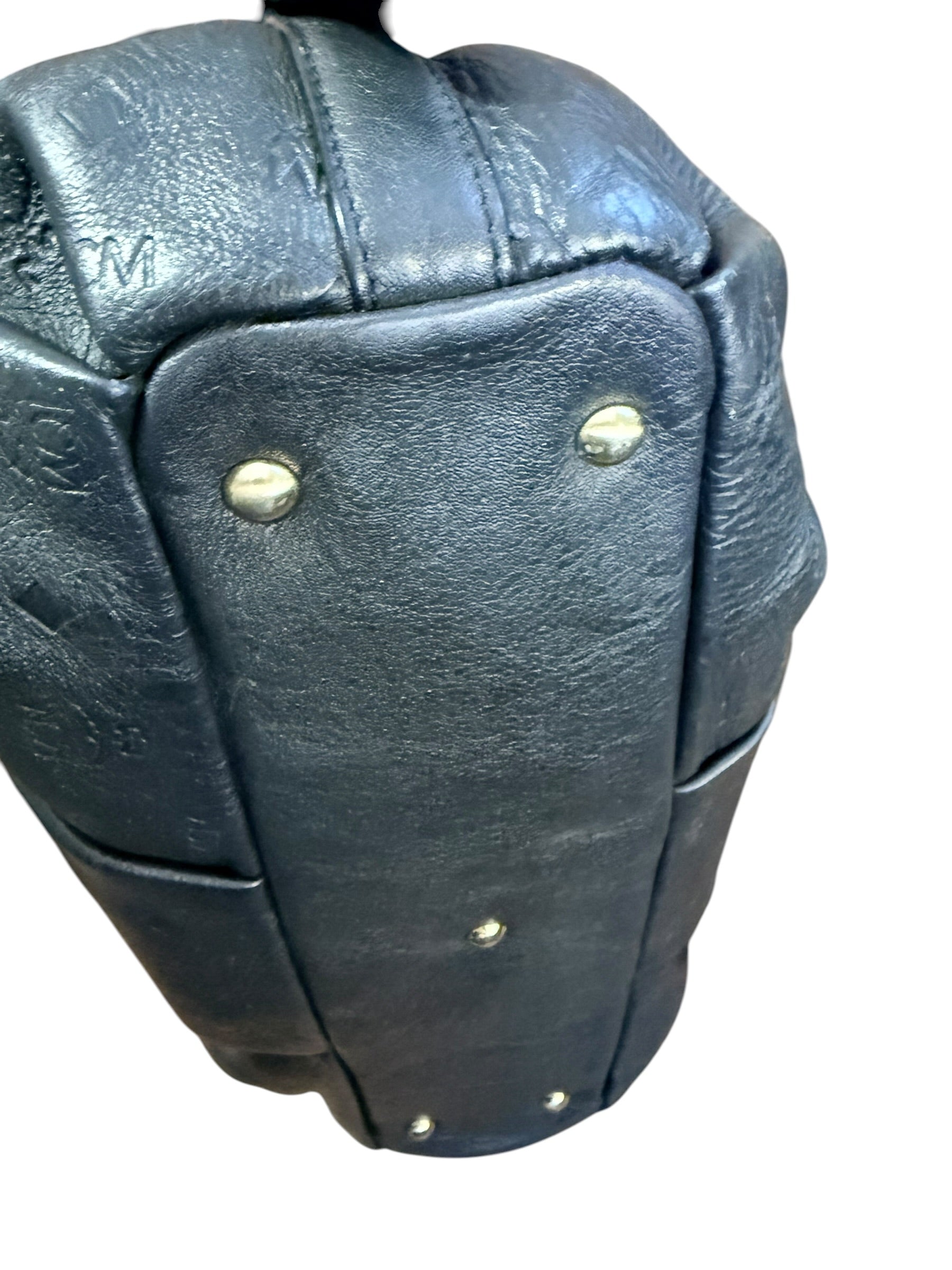 MCM Black Leather Two-Way Bag