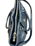 MCM Black Leather Two-Way Bag