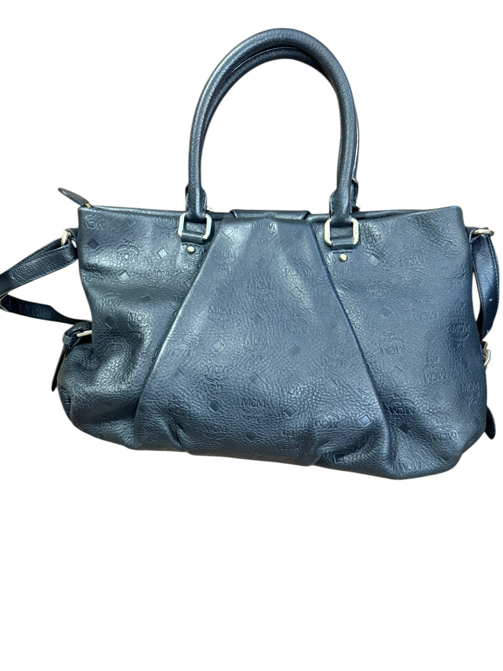 MCM Black Leather Two-Way Bag