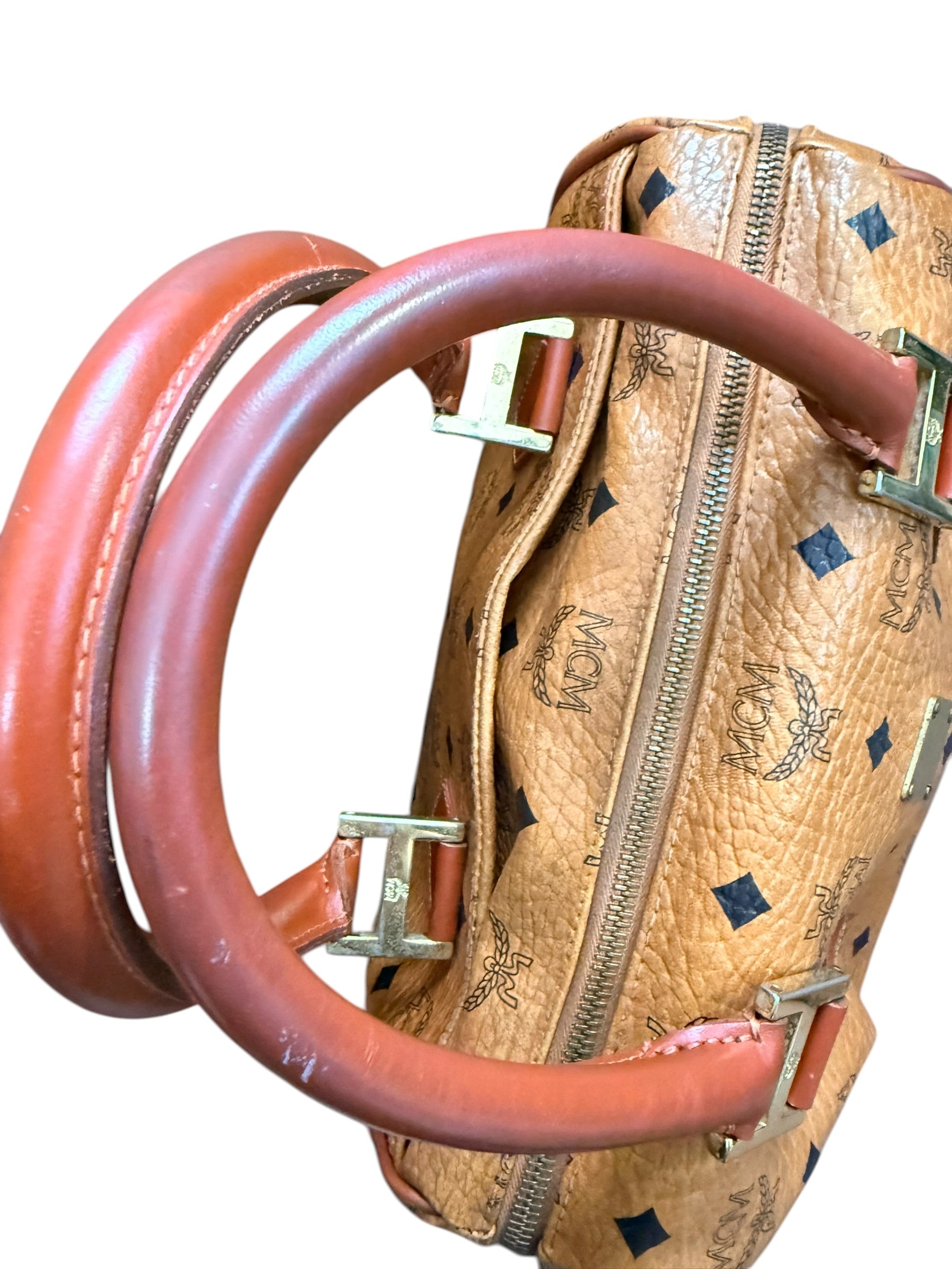 MCM Vintage Visetos Boston Bag