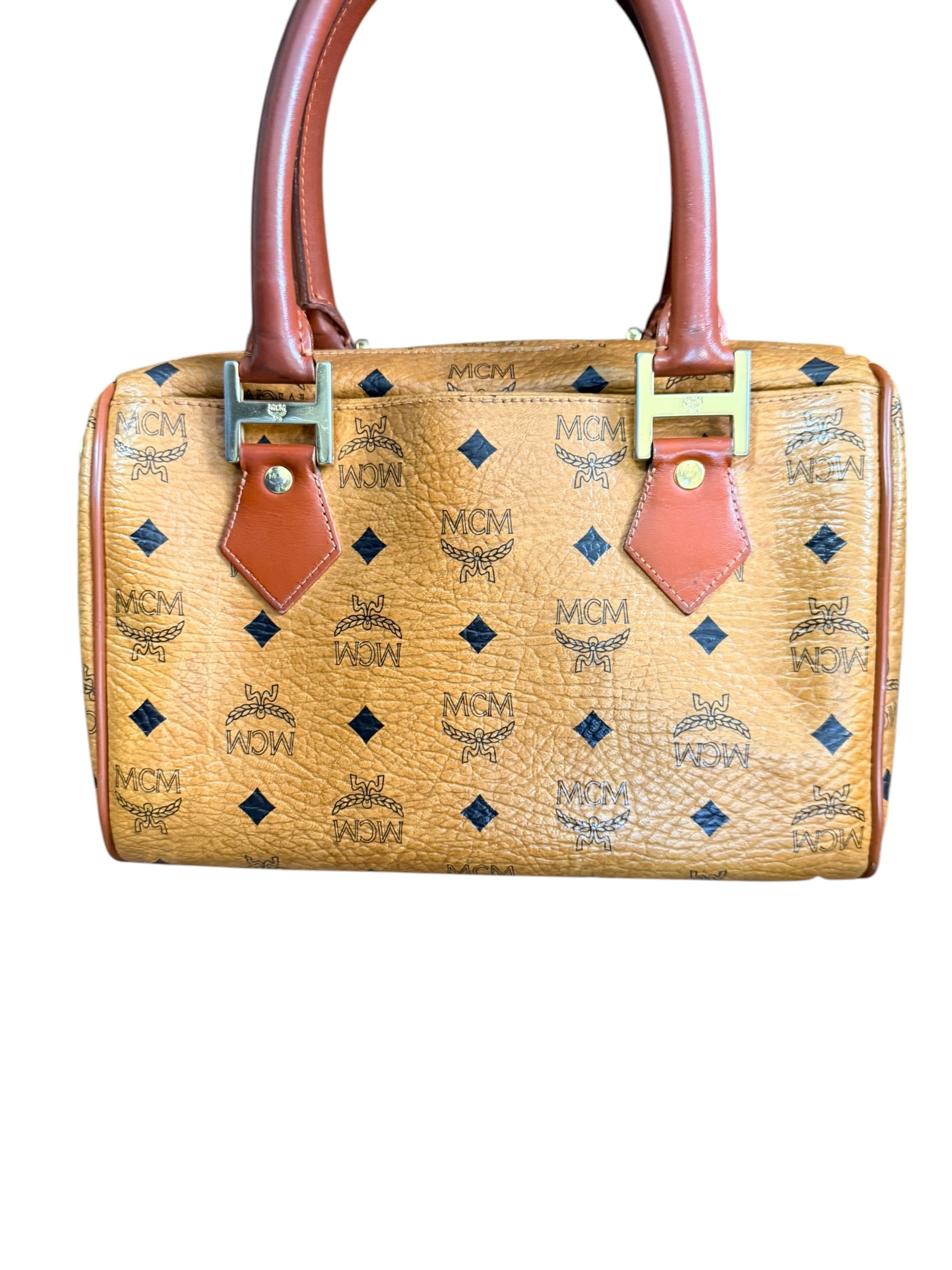 MCM Vintage Visetos Boston Bag