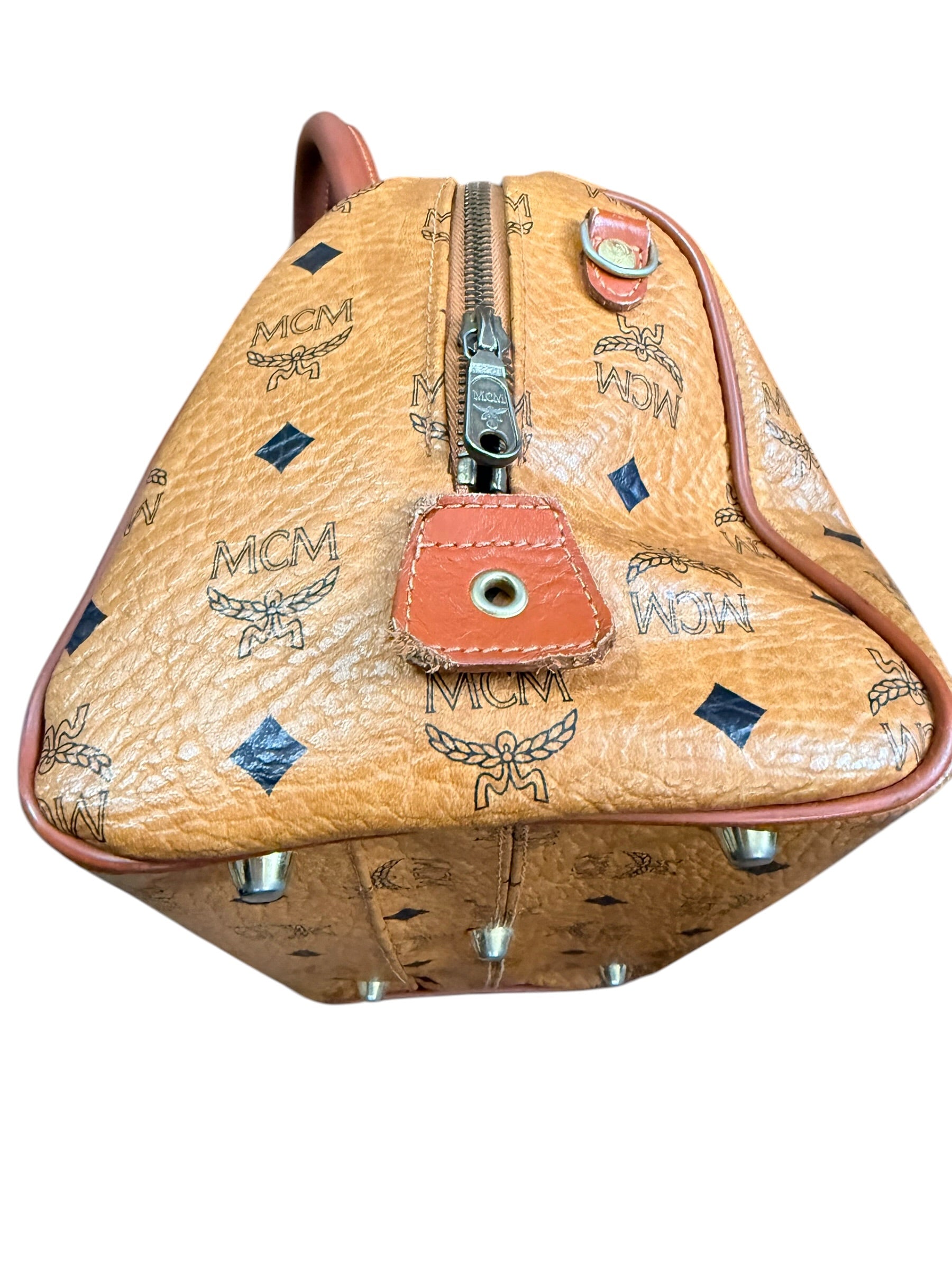 MCM Vintage Visetos Boston Bag